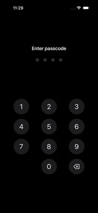 Locking the Your Money app with a PIN code and Face ID
